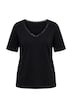 T-Shirt, Spitze, Classic, V-Ausschnitt, Halbarm