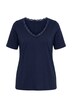 T-Shirt, Spitze, Classic, V-Ausschnitt, Halbarm