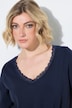 T-Shirt, Spitze, Classic, V-Ausschnitt, Halbarm