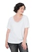 T-Shirt, Spitze, Classic, V-Ausschnitt, Halbarm