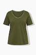 T-Shirt, Spitze, Classic, V-Ausschnitt, Halbarm