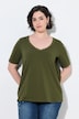 T-Shirt, Spitze, Classic, V-Ausschnitt, Halbarm