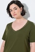 T-Shirt, Spitze, Classic, V-Ausschnitt, Halbarm