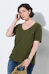 T-Shirt, Spitze, Classic, V-Ausschnitt, Halbarm