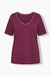 T-Shirt, Spitze, Classic, V-Ausschnitt, Halbarm