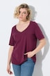 T-Shirt, Spitze, Classic, V-Ausschnitt, Halbarm