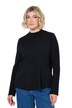 Shirt, Rippjersey, Stehkragen, Langarm