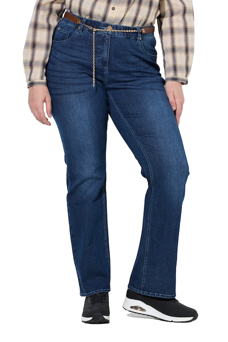 Jeans Marie, Bootcut, Lederoptik-Gürtel, Komfortbund