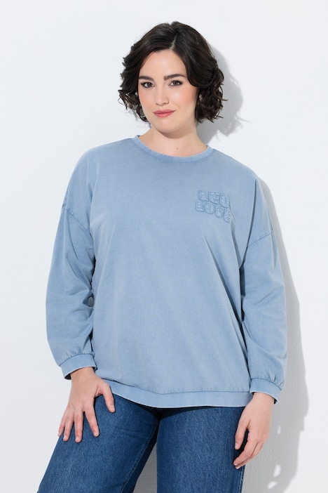 Sweatshirt, Leo Love, Oversized, Rundhals, Langarm