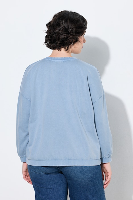 Sweatshirt, Leo Love, Oversized, Rundhals, Langarm