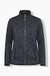 Fleecejacke, meliert, Stehkragen, Langarm