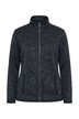 Fleecejacke, meliert, Stehkragen, Langarm