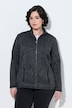 Fleecejacke, meliert, Stehkragen, Langarm