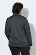 Fleecejacke, meliert, Stehkragen, Langarm