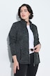 Fleecejacke, meliert, Stehkragen, Langarm