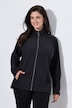 Fleecejacke, meliert, Stehkragen, Langarm