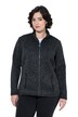 Fleecejacke, meliert, Stehkragen, Langarm