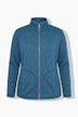 Fleecejacke, meliert, Stehkragen, Langarm