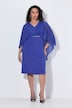 Midikleid, Chiffon-Überwurf, V-Ausschnitt, 3/4-Arm