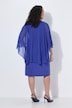 Midikleid, Chiffon-Überwurf, V-Ausschnitt, 3/4-Arm