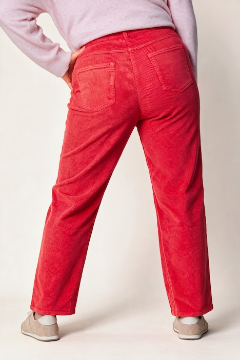 Corduroy broek Mary, wijde pijpen, comfortabele tailleband