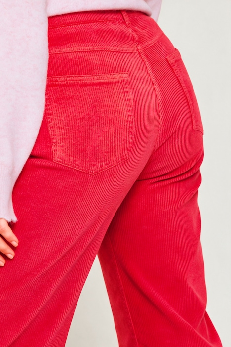 Corduroy broek Mary, wijde pijpen, comfortabele tailleband