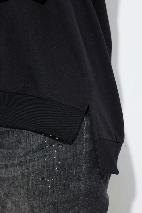 Sweater, Herz-Stickerei, Rundhalsausschnitt, Langarm