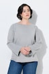 Shirt, Ziernähte, U-Boot-Ausschnitt, Langarm