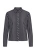 Bluse, Streifen, Hemdkragen, Langarm