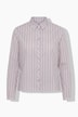 Bluse, Streifen, Hemdkragen, Langarm