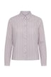 Bluse, Streifen, Hemdkragen, Langarm