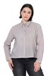 Bluse, Streifen, Hemdkragen, Langarm