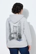 Hoodie, Rückendruck, Kapuze, Raglan-Langarm