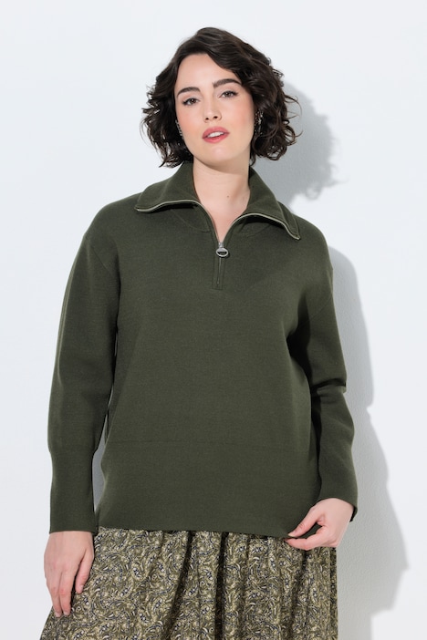 Pullover, Strick, Troyerkragen, Langarm
