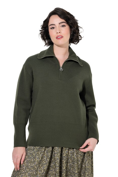 Pullover, Strick, Troyerkragen, Langarm