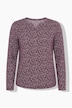 Shirt, Blüten, Elastiksaum, Rundhals, Langarm