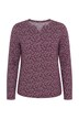 Shirt, Blüten, Elastiksaum, Rundhals, Langarm