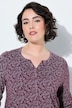 Shirt, Blüten, Elastiksaum, Rundhals, Langarm