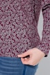Shirt, Blüten, Elastiksaum, Rundhals, Langarm