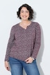 Shirt, Blüten, Elastiksaum, Rundhals, Langarm