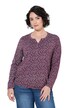 Shirt, Blüten, Elastiksaum, Rundhals, Langarm