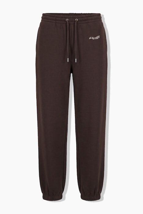 Pantalon de jogging, jambes larges, molleton, taille élastique avec cordon de serrage coulissant sous tunnel