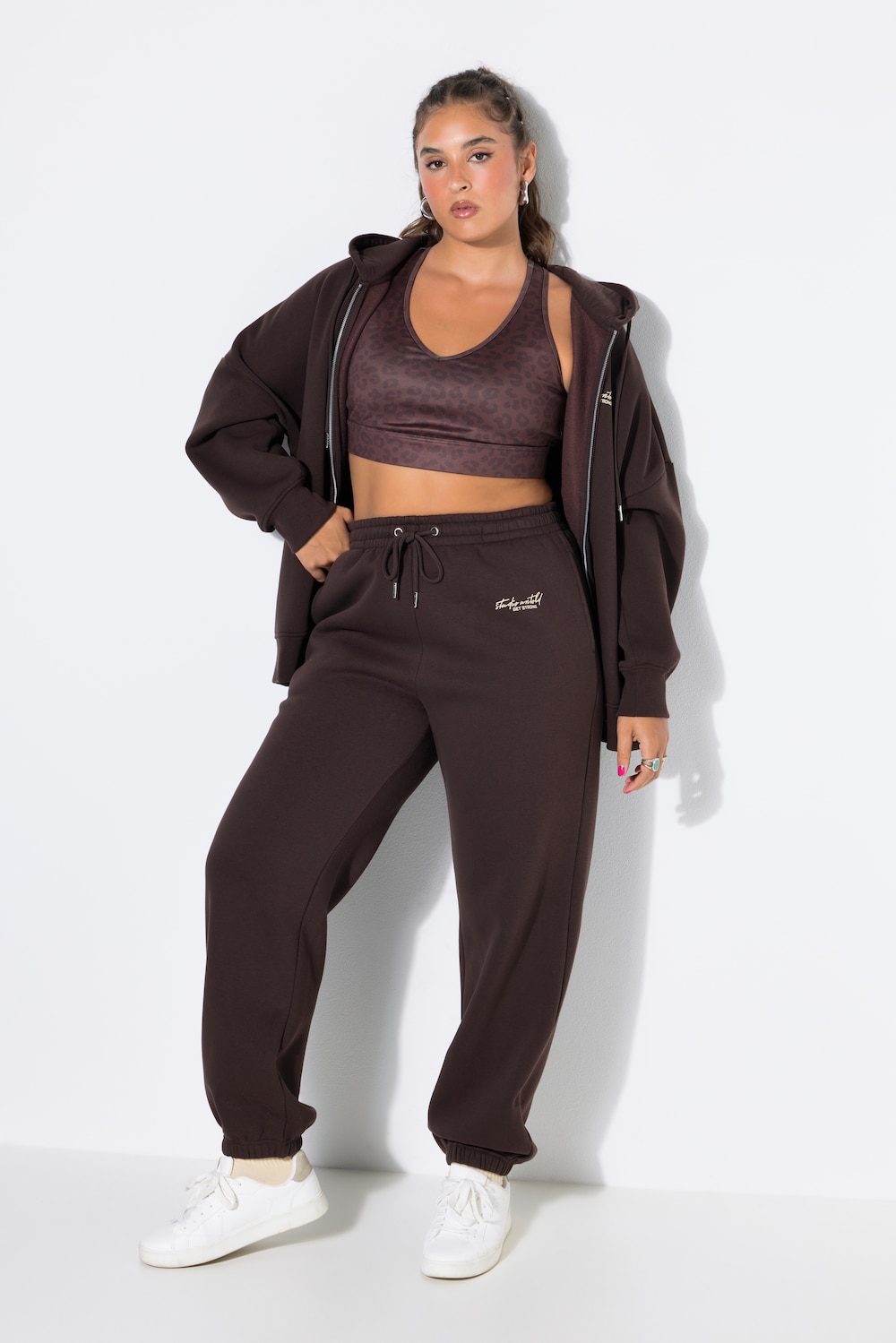 Jogginghose, Wide Legs, Sweat, Elastikbund