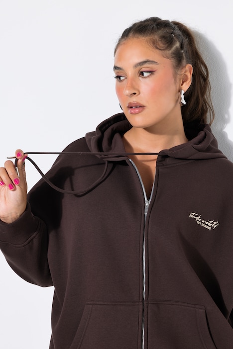 Sweatjacke, oversized. Kapuze