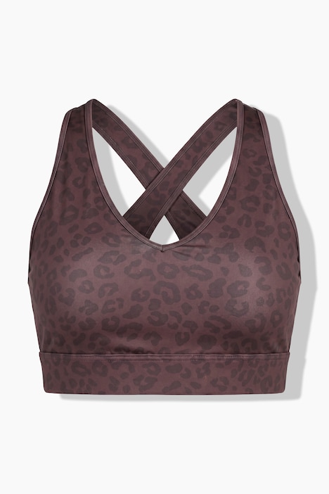 Sport-Bustier, Color-Leo, Mesh-Futter