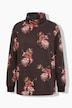 Sweater, Blüten, A-Linie, Stehkragen, Langarm