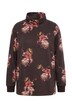 Sweater, Blüten, A-Linie, Stehkragen, Langarm