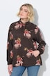 Sweater, Blüten, A-Linie, Stehkragen, Langarm