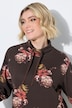 Sweater, Blüten, A-Linie, Stehkragen, Langarm