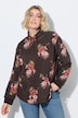 Sweater, Blüten, A-Linie, Stehkragen, Langarm